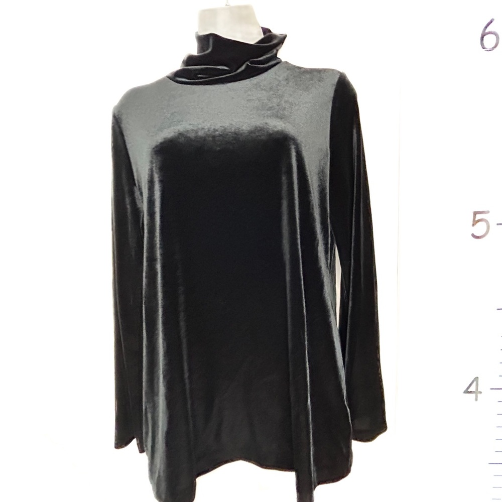 Talbots‎ Black Velour Turtleneck Sweater Medium